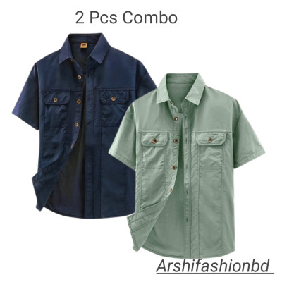 Premium Quality half Sleeve Casual Shirt -2 Pcs