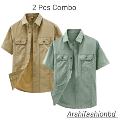 Premium Quality half Sleeve Casual Shirt -2 Pcs