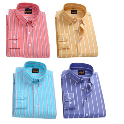 Premium Quality Long Sleeve Cotton Shirt -4 Pcs