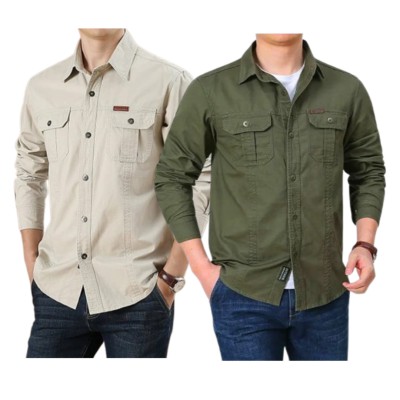 Premium Export Quality Double Pocket Shirt-2pcs Combo
