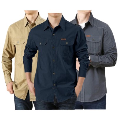 Premium Export Quality Double Pocket Shirt-3pcs Combo