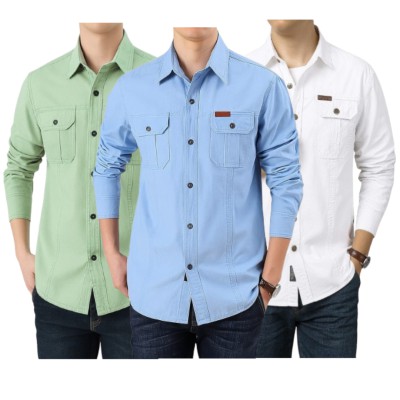 Premium Export Quality Double Pocket Shirt-3pcs Combo