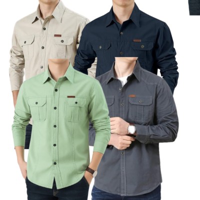 Premium Export Quality Double Pocket Shirt-4pcs Combo
