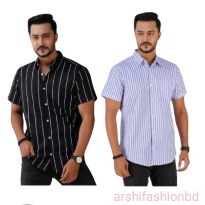 Premium Quality short  Sleeve Cotton Shirt 2 pcs como