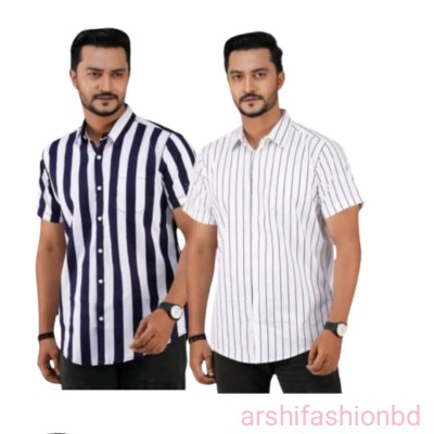 Premium Quality short  Sleeve Cotton Shirt 2 pcs como