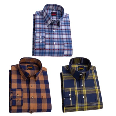 Arshi fashion new  Grameen Check Cotton Shirt.3.combo A,,2,,Z