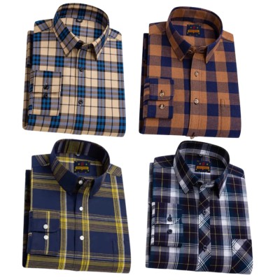 Arshi fashion new  Grameen Check Cotton Shirt.4.combo A,,2,,Z