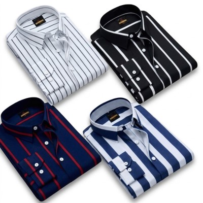 Premium Quality Long Sleeve Cotton Shirt -4 Pcs