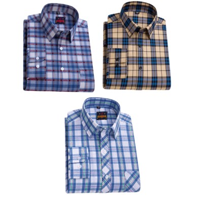 Arshi fashion new  Grameen Check Cotton Shirt.3.combo A,,2,,Z