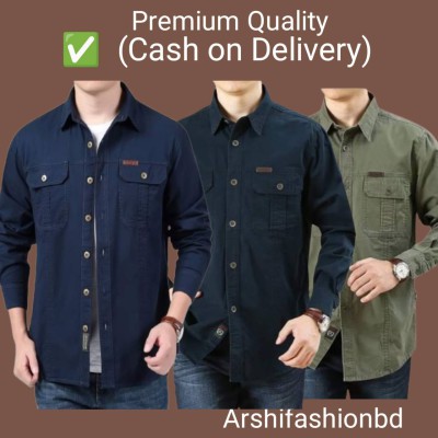 Premium Export Quality Double Pocket Shirt-3pcs Combo
