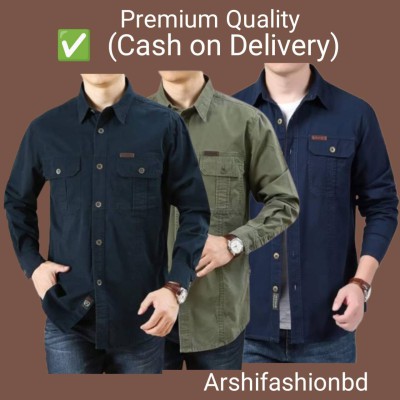 Premium Export Quality Double Pocket Shirt-3pcs Combo
